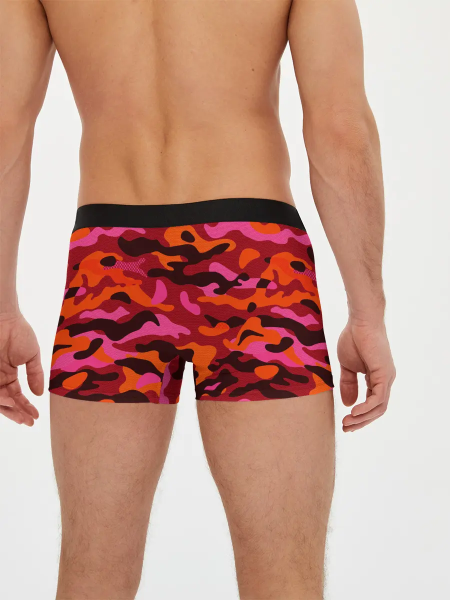 Мужские трусы боксеры / CAMOUFLAGE RED