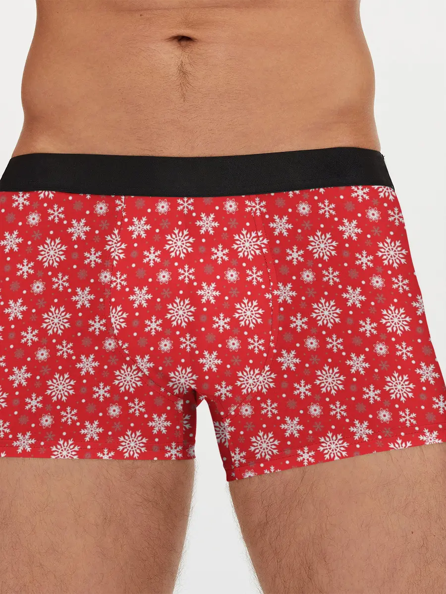 Мужские трусы боксеры / Снежинки