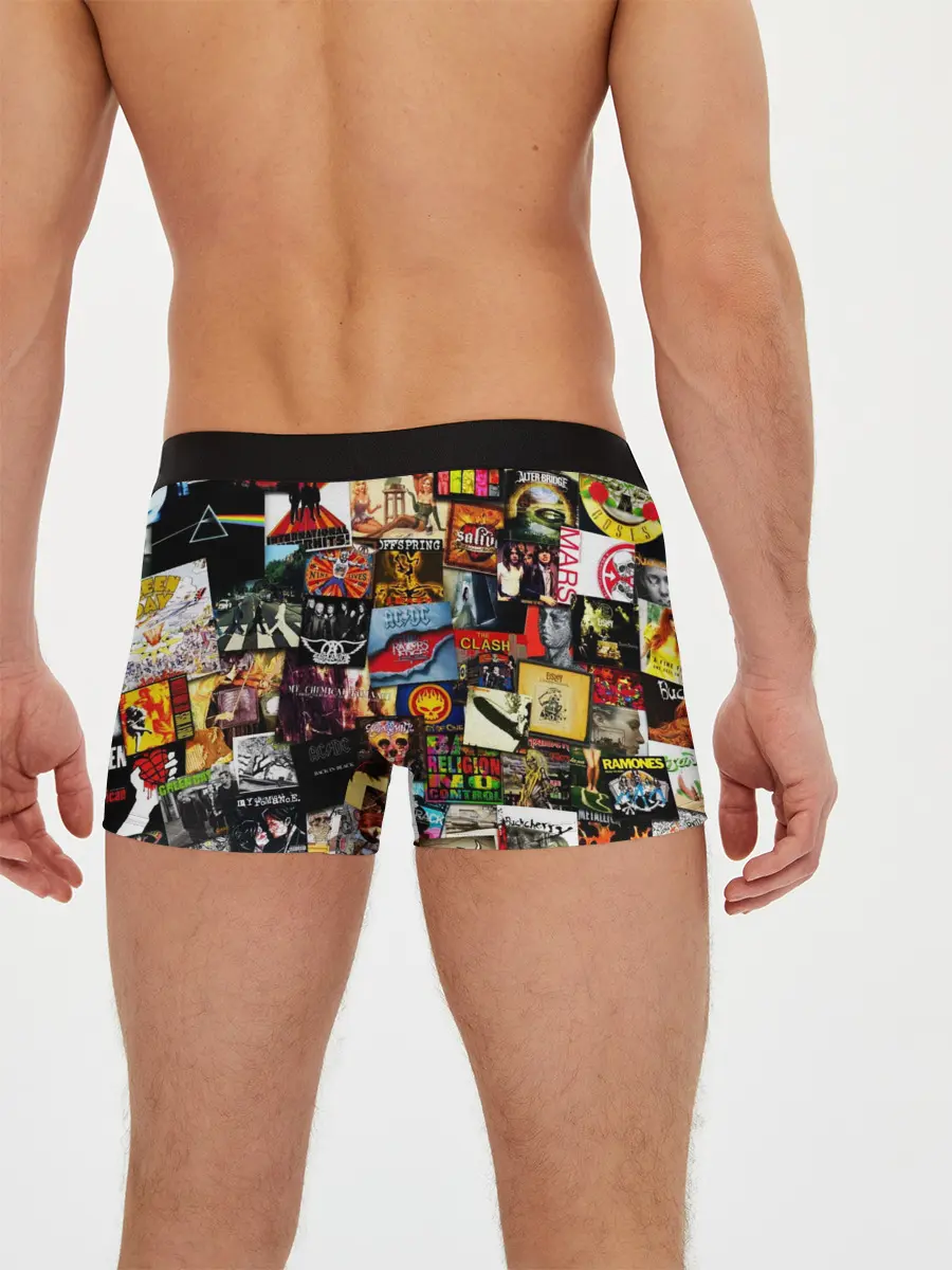Мужские трусы боксеры / Альбомы лучших РОК групп