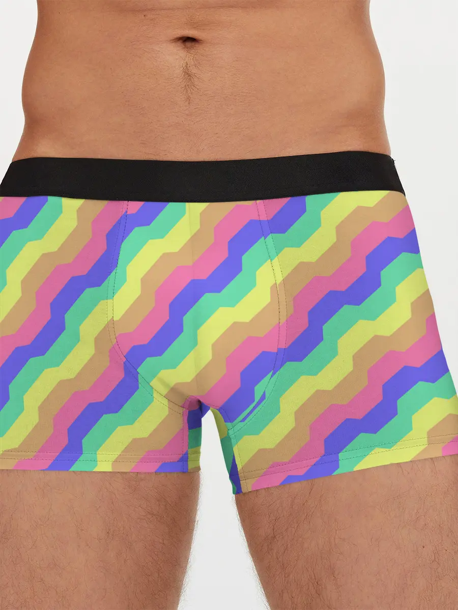 Мужские трусы боксеры / Радужные волны