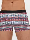Мужские трусы боксеры / Этнический красно-синий узор