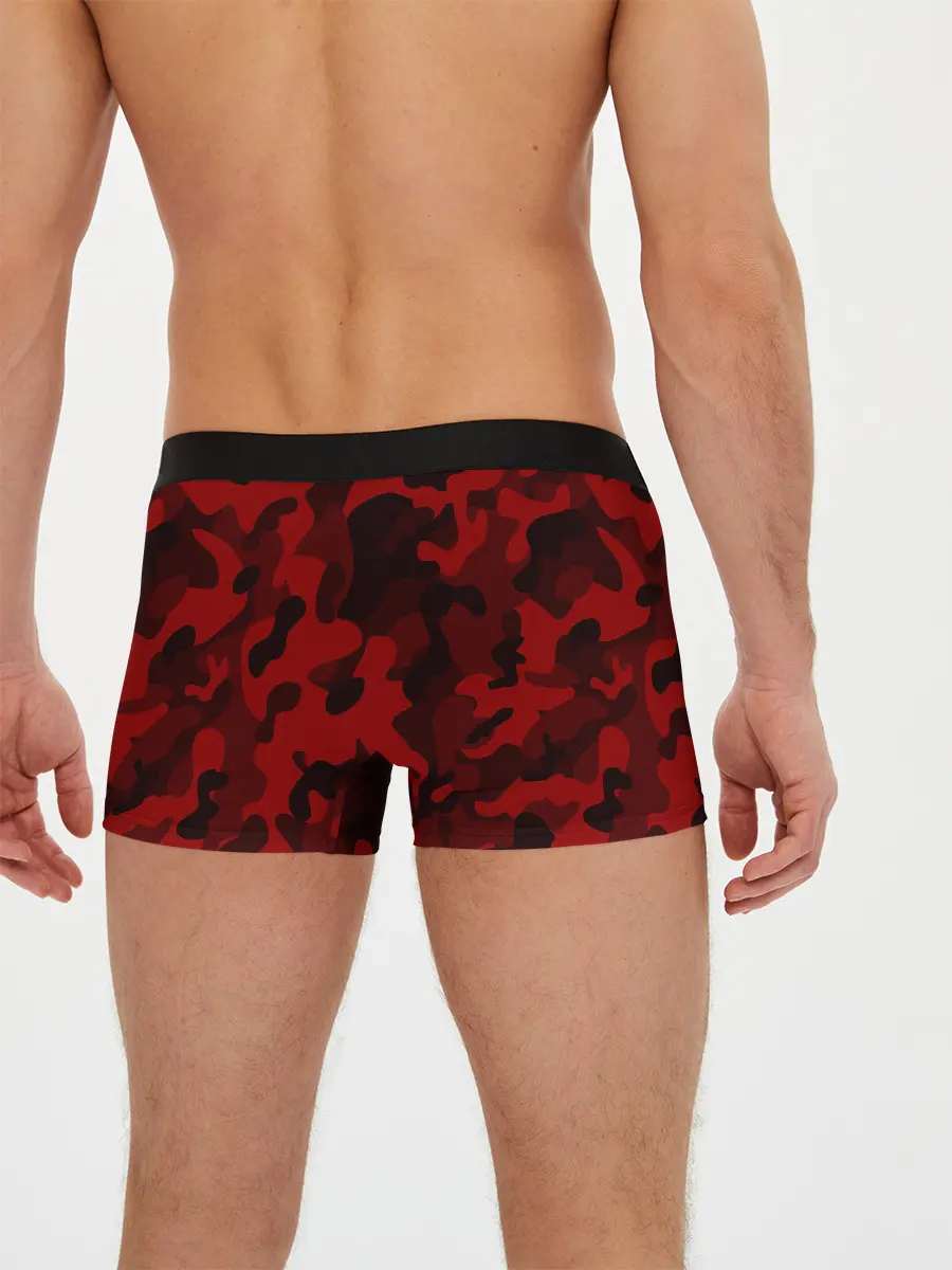 Мужские трусы боксеры / RED MILITARY | КРАСНЫЙ КАМУФЛЯЖ