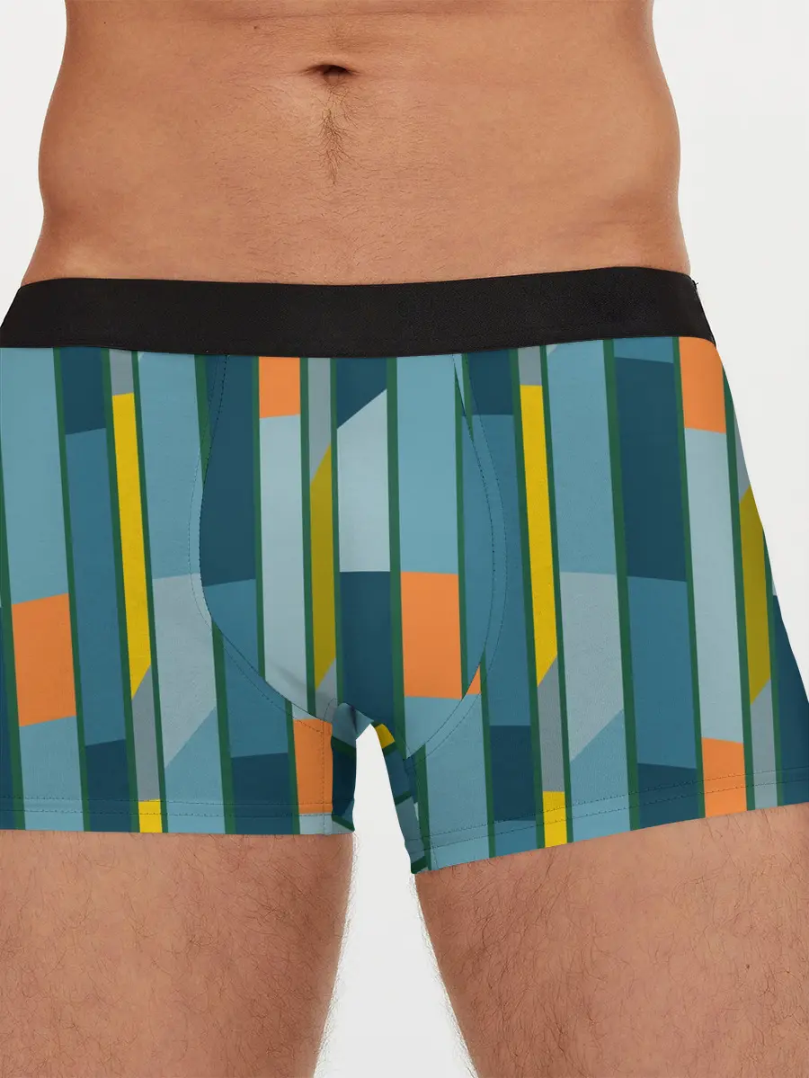 Мужские трусы боксеры / Абстракция в стиле модерн