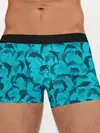 Мужские трусы боксеры / Синий камуфляж с дельфинами