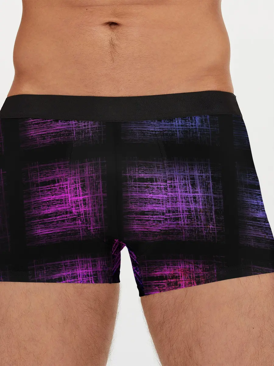 Мужские трусы боксеры / Неоновая абстракция
