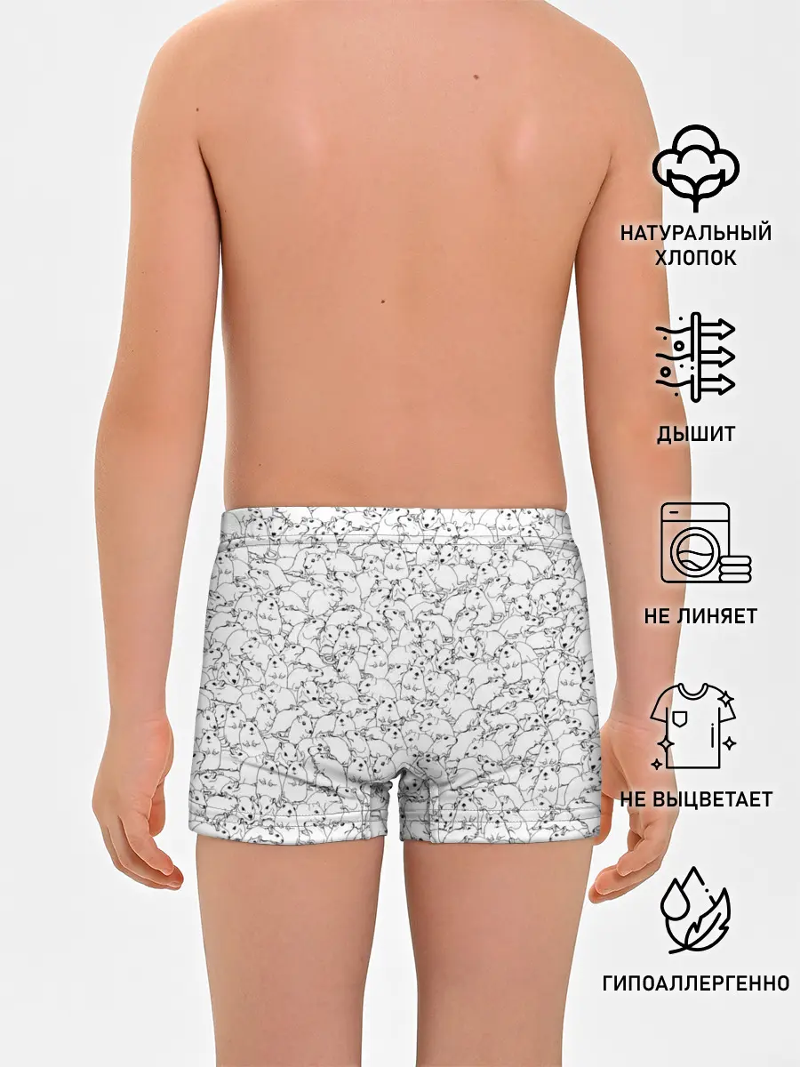 Трусы для мальчиков / Белые мыши