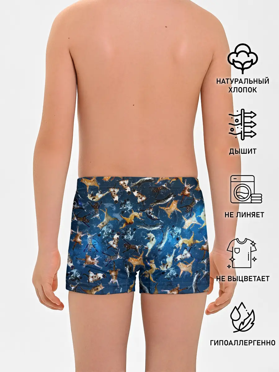 Трусы для мальчиков / Космические коты