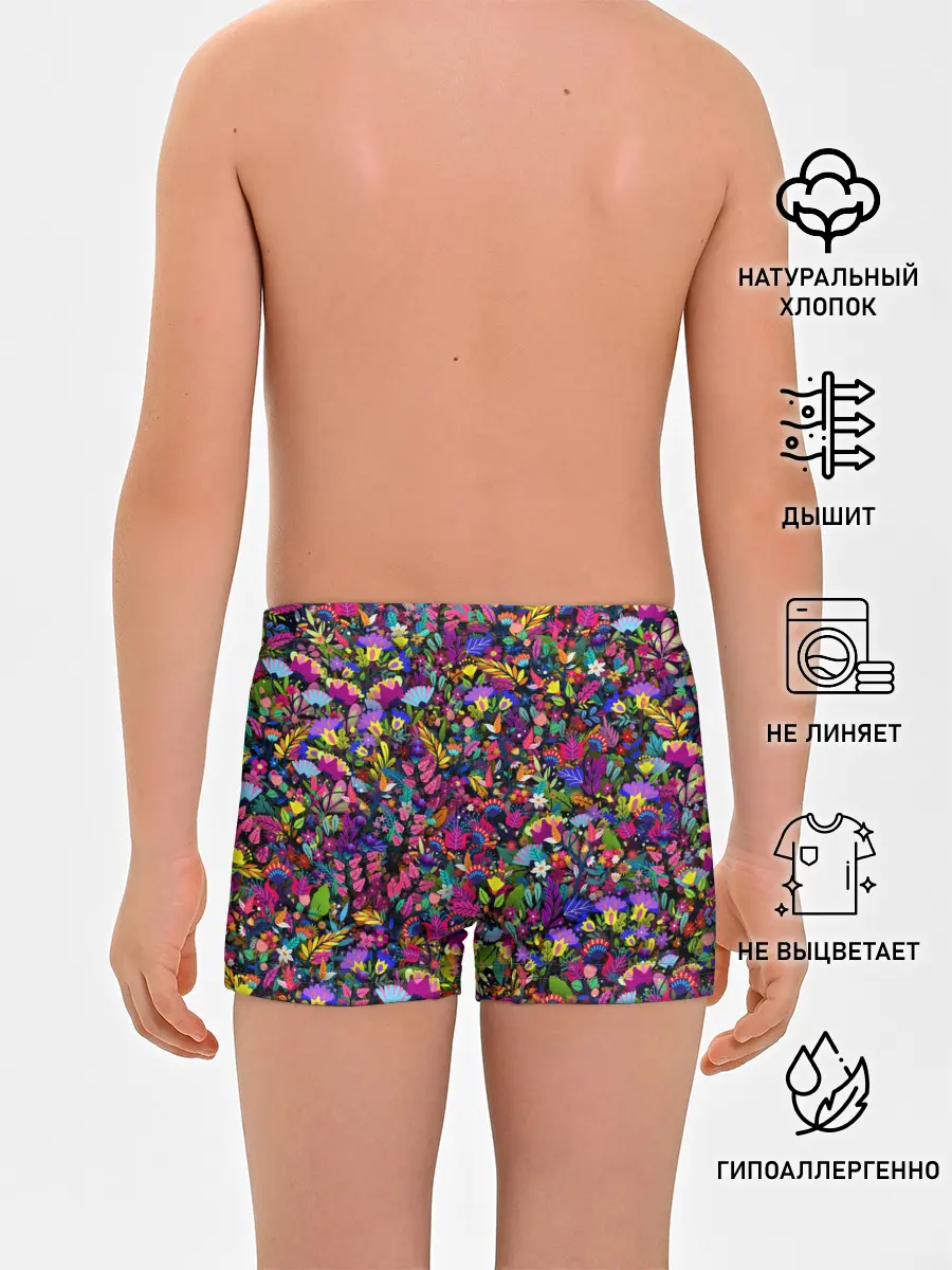Трусы для мальчиков / Мистические цветы