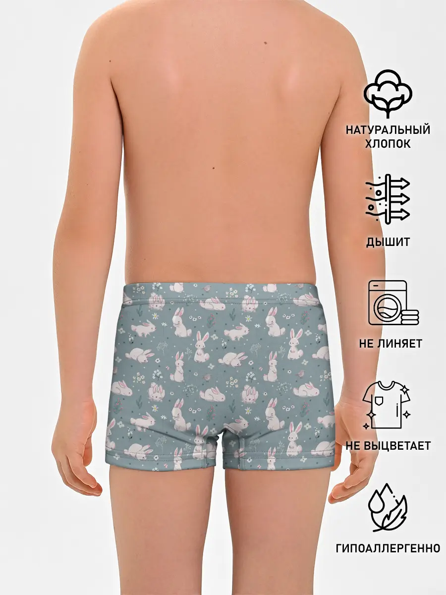 Трусы для мальчиков / Зайцы на лужайке