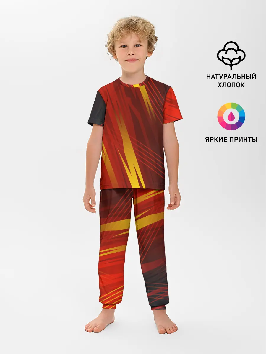 Детская пижама с брюками / Red sport style