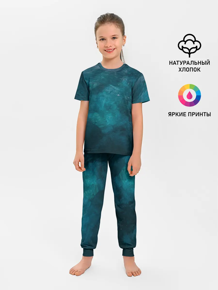Детская пижама с брюками / Лазурь