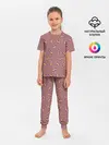 Детская пижама с брюками / Желто-фиолетовая иллюзия вращения