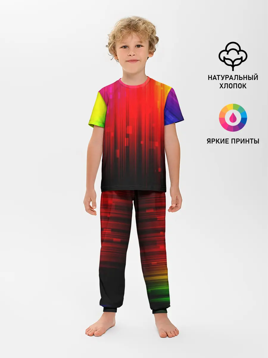 Детская пижама с брюками / АБСТРАКТНЫЕ КРАСКИ