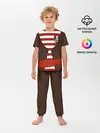 Детская пижама с брюками / Костюм пирата в красную полоску