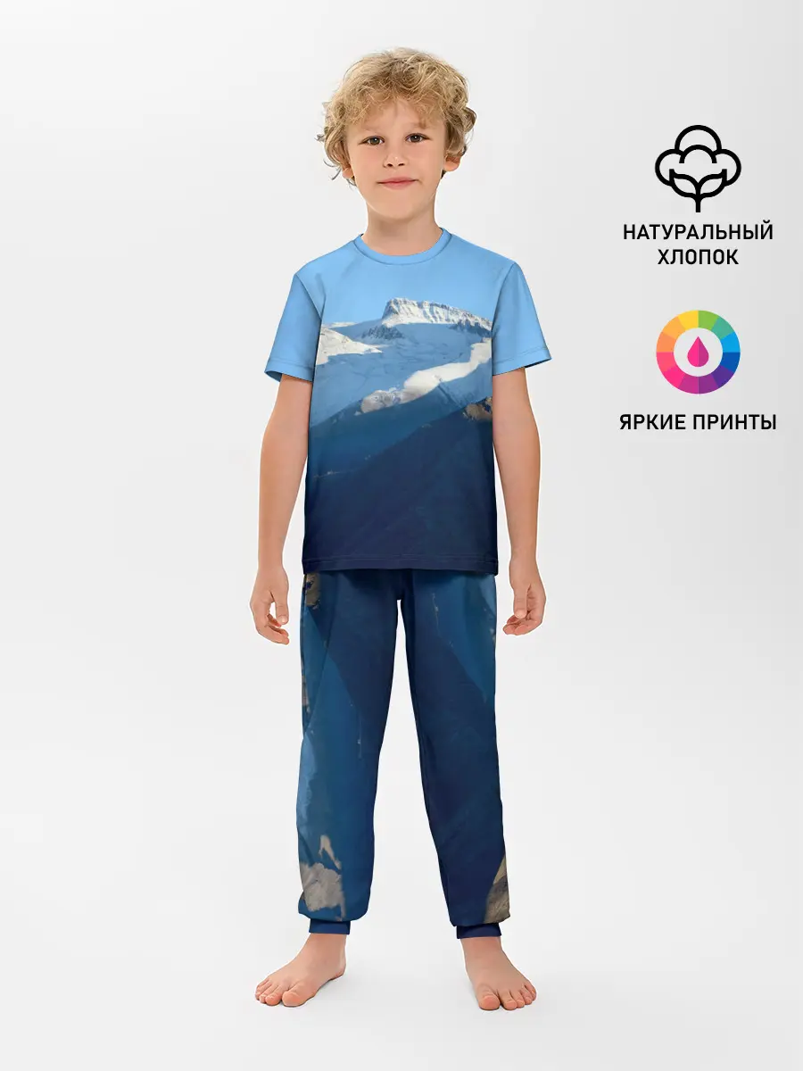 Детская пижама с брюками / Снежные горы