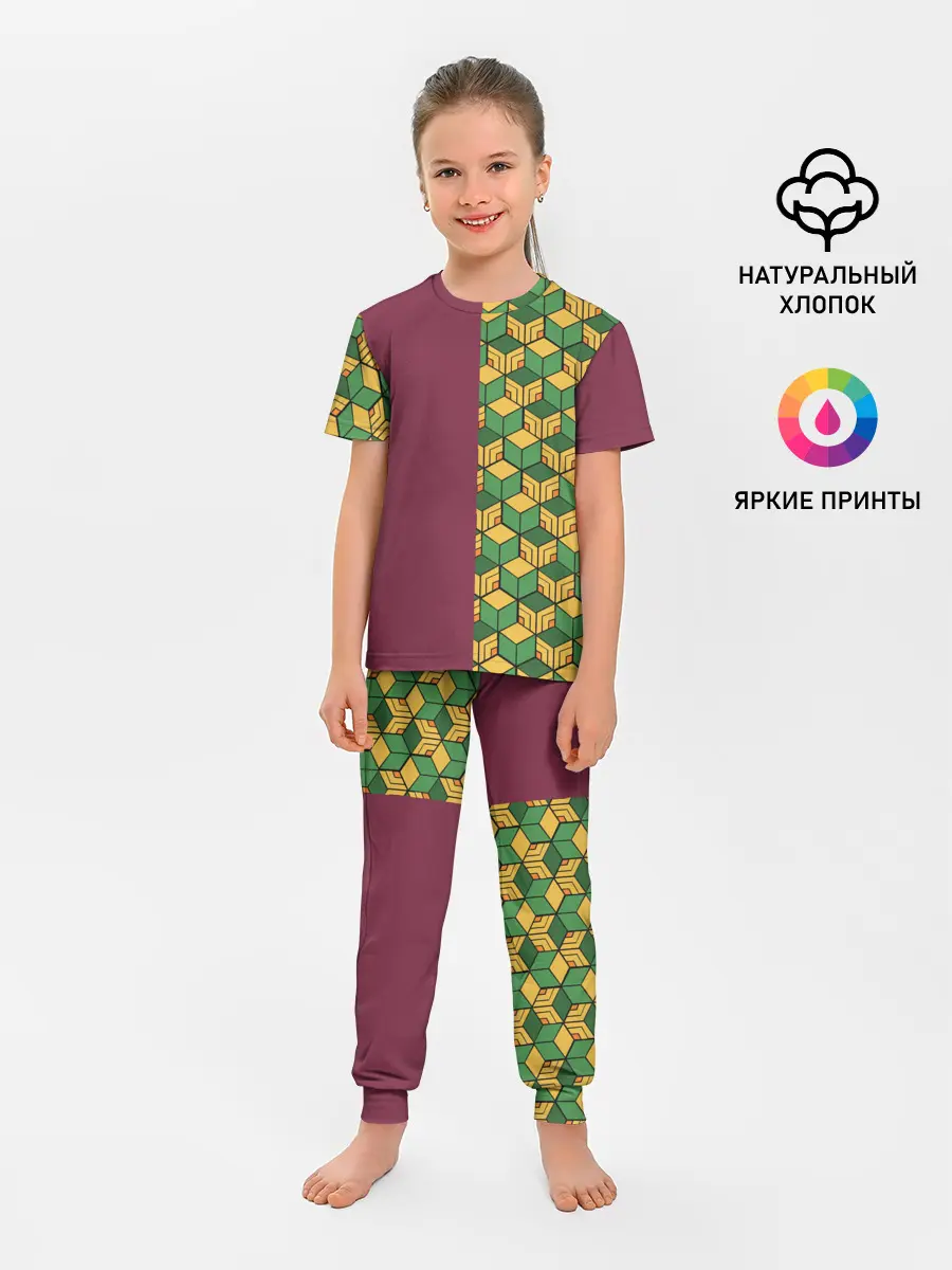 Детская пижама с брюками / ГИЮ ТОМИОКА / KIMETSU NO YAIBA