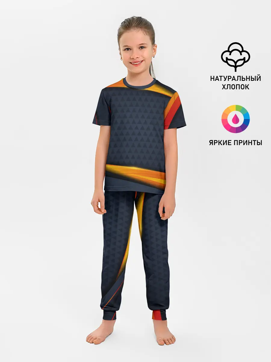 Детская пижама с брюками / Sport Dark style