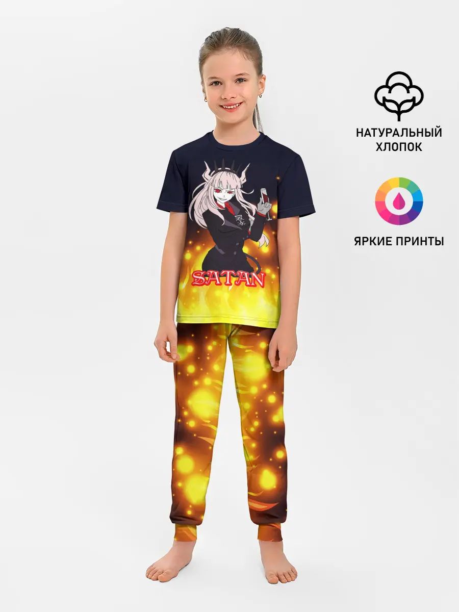 Детская пижама с брюками / Helltaker Satan Girl