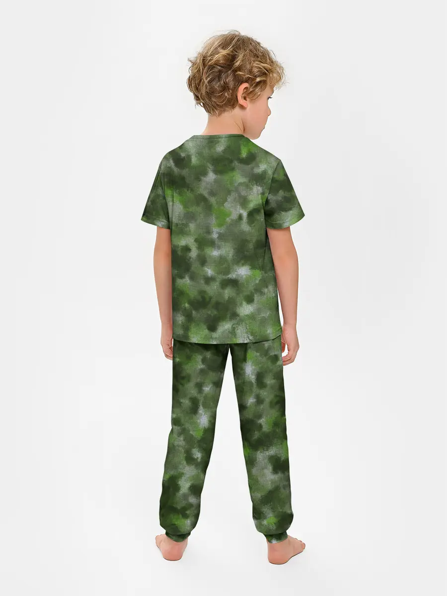 Детская пижама с брюками / Canvas Green Camo
