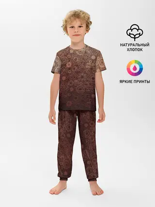 Детская пижама с брюками / Шестеренки