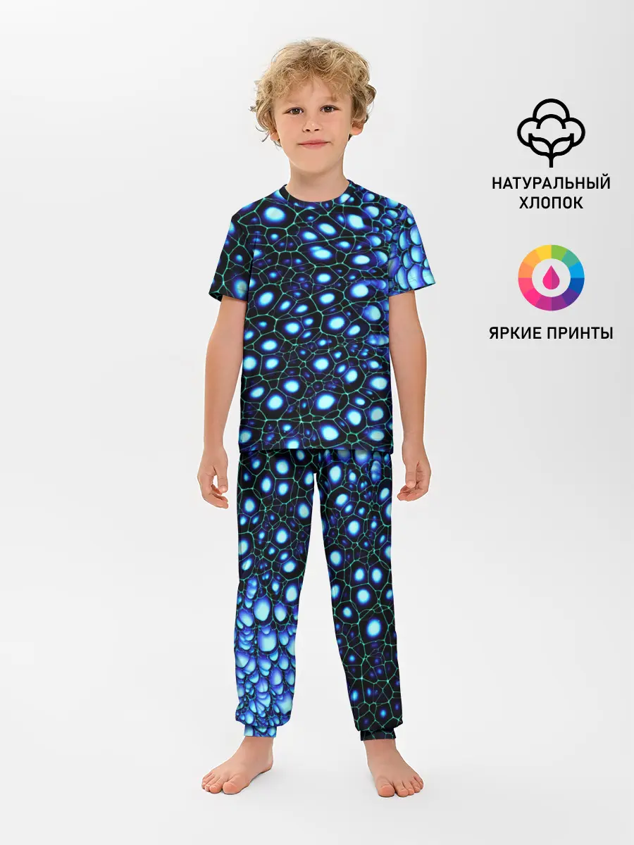 Детская пижама с брюками / Абстракция-макрокраска