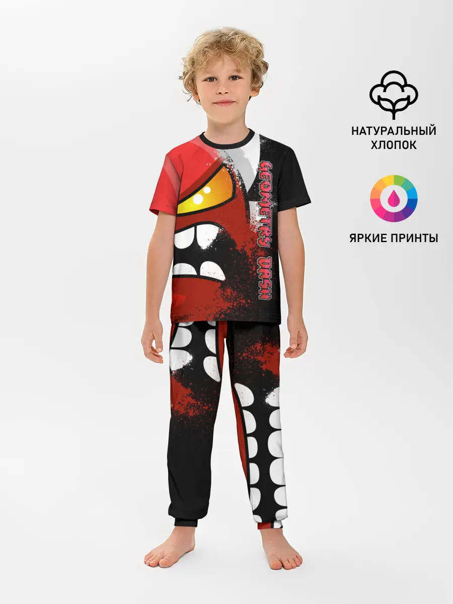 Детская пижама с брюками / Geometry Dash