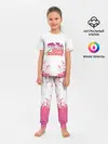 Детская пижама с брюками / Лого джоджо розовые брызги