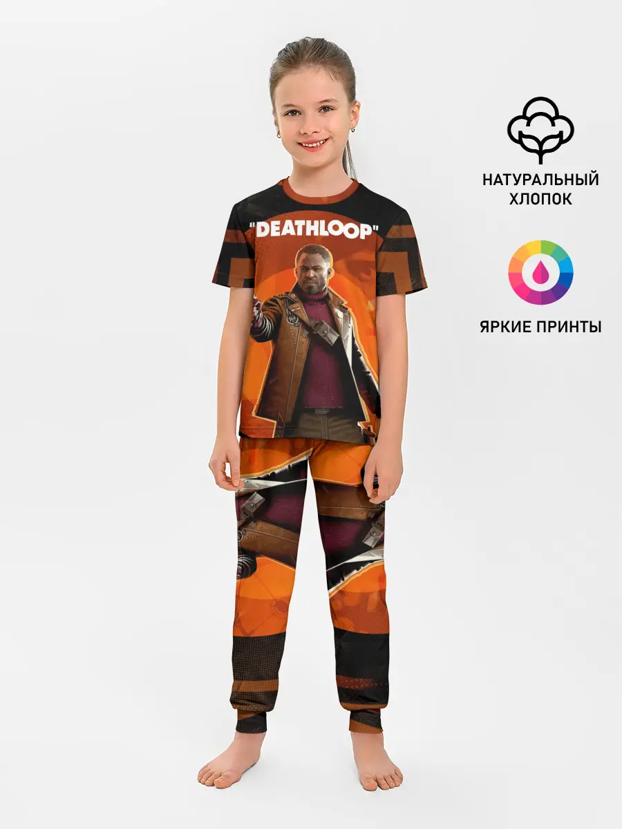 Детская пижама с брюками / Кольт на фоне Джулианны