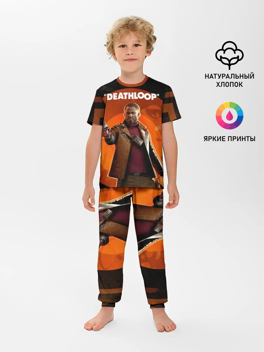 Детская пижама с брюками / Кольт на фоне Джулианны