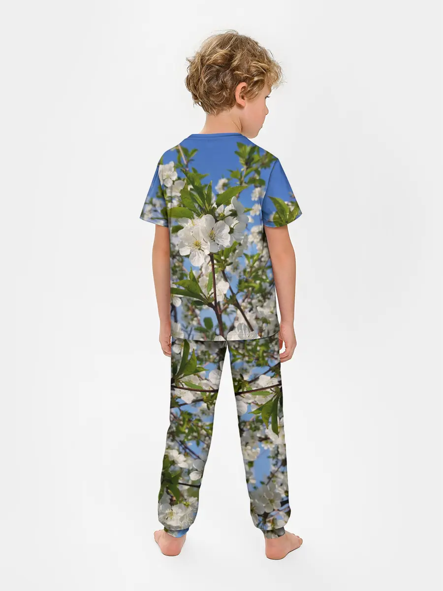 Детская пижама с брюками / Цвет вишни