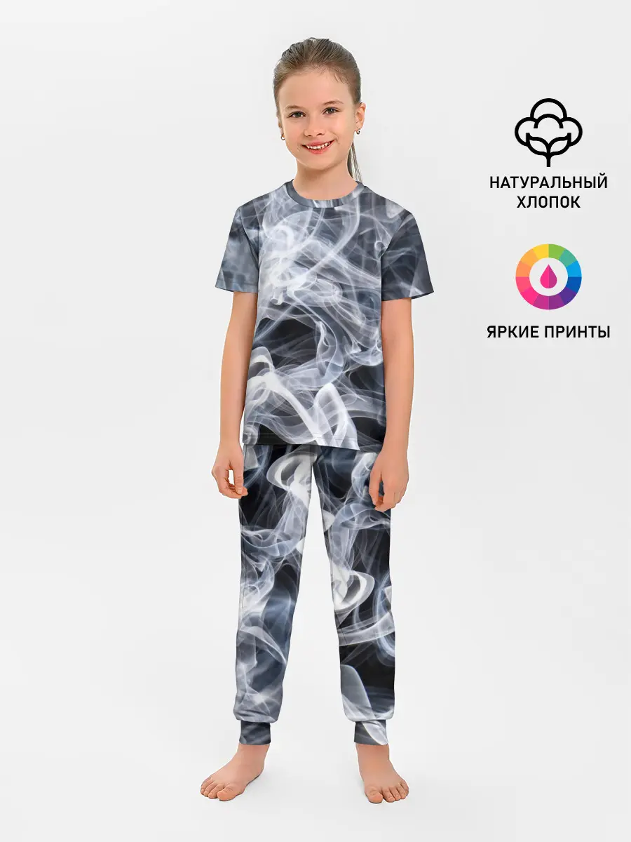 Детская пижама с брюками / Графика дыма
