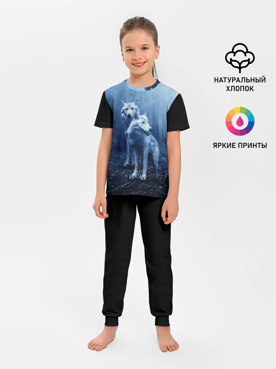 Детская пижама с брюками / Волки