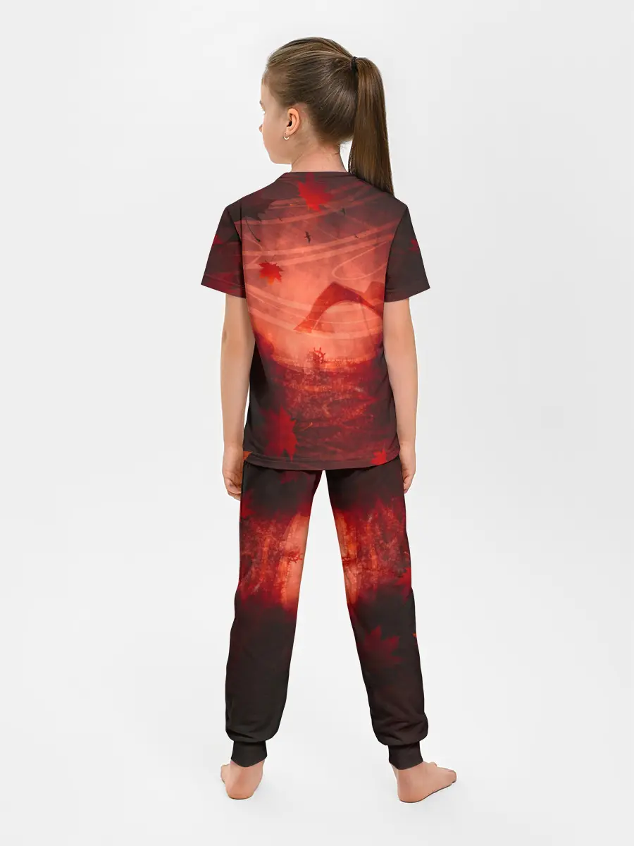 Детская пижама с брюками / Кадзуха в кленовых листьях