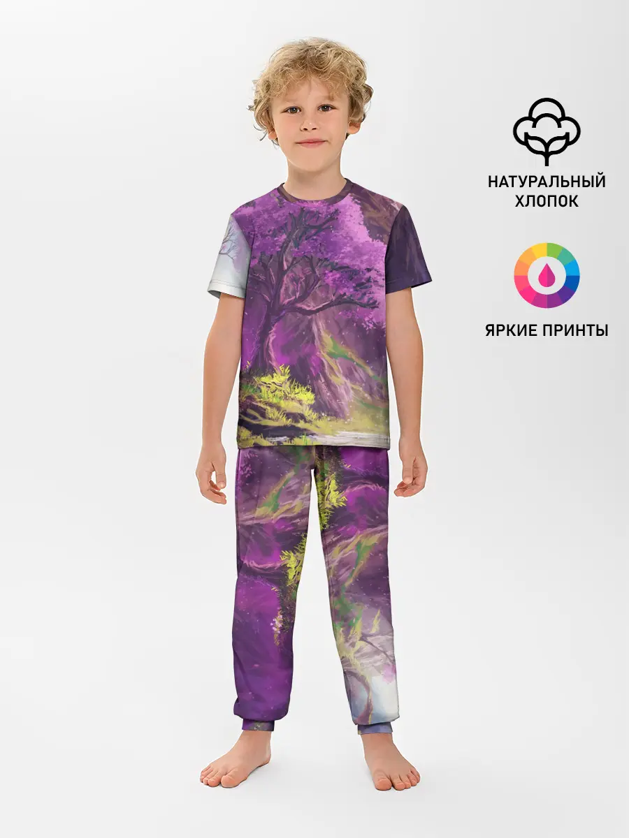 Детская пижама с брюками / ДЕРЕВО САКУРЫ