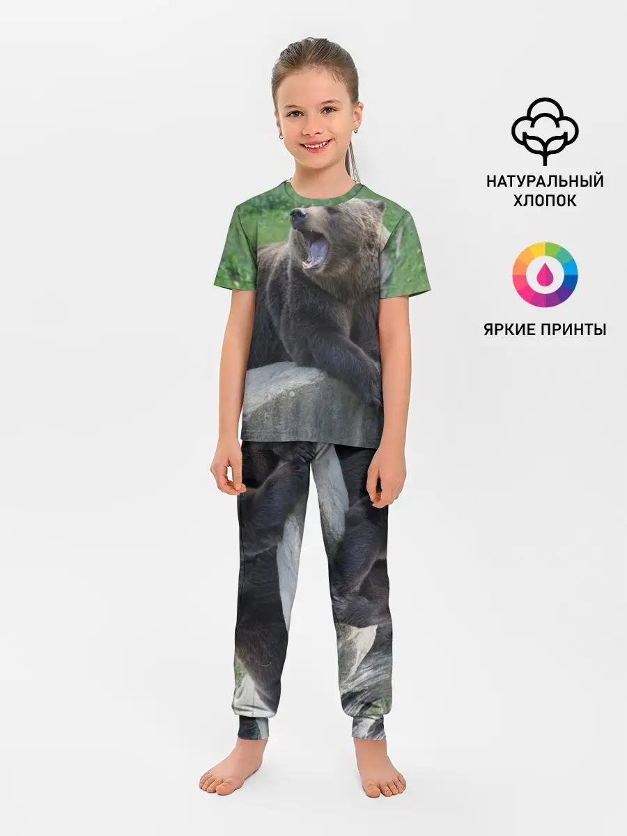 Детская пижама с брюками / Медведь