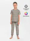 Детская пижама с брюками / Узор в клетку