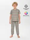Детская пижама с брюками / Узор в клетку