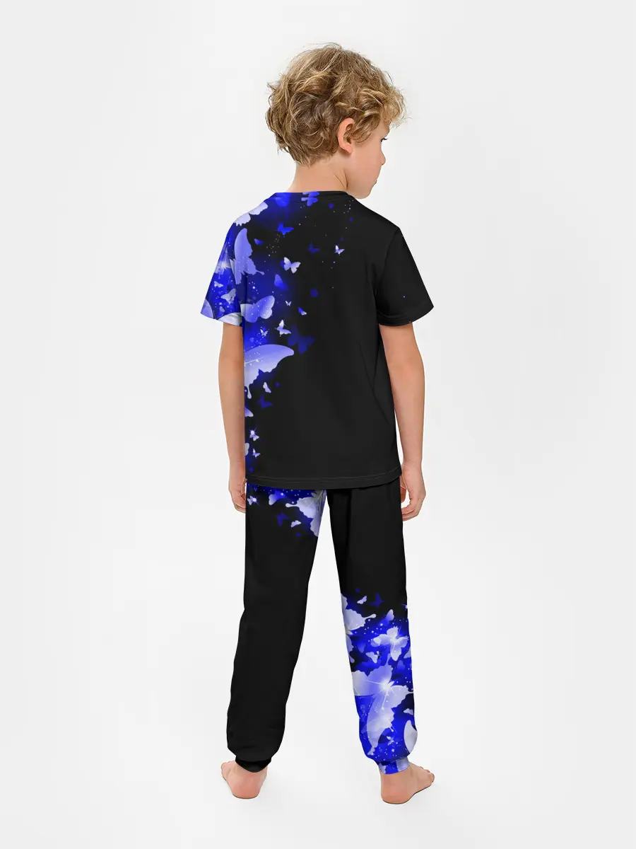Детская пижама с брюками / СИНИЕ БАБОЧКИ
