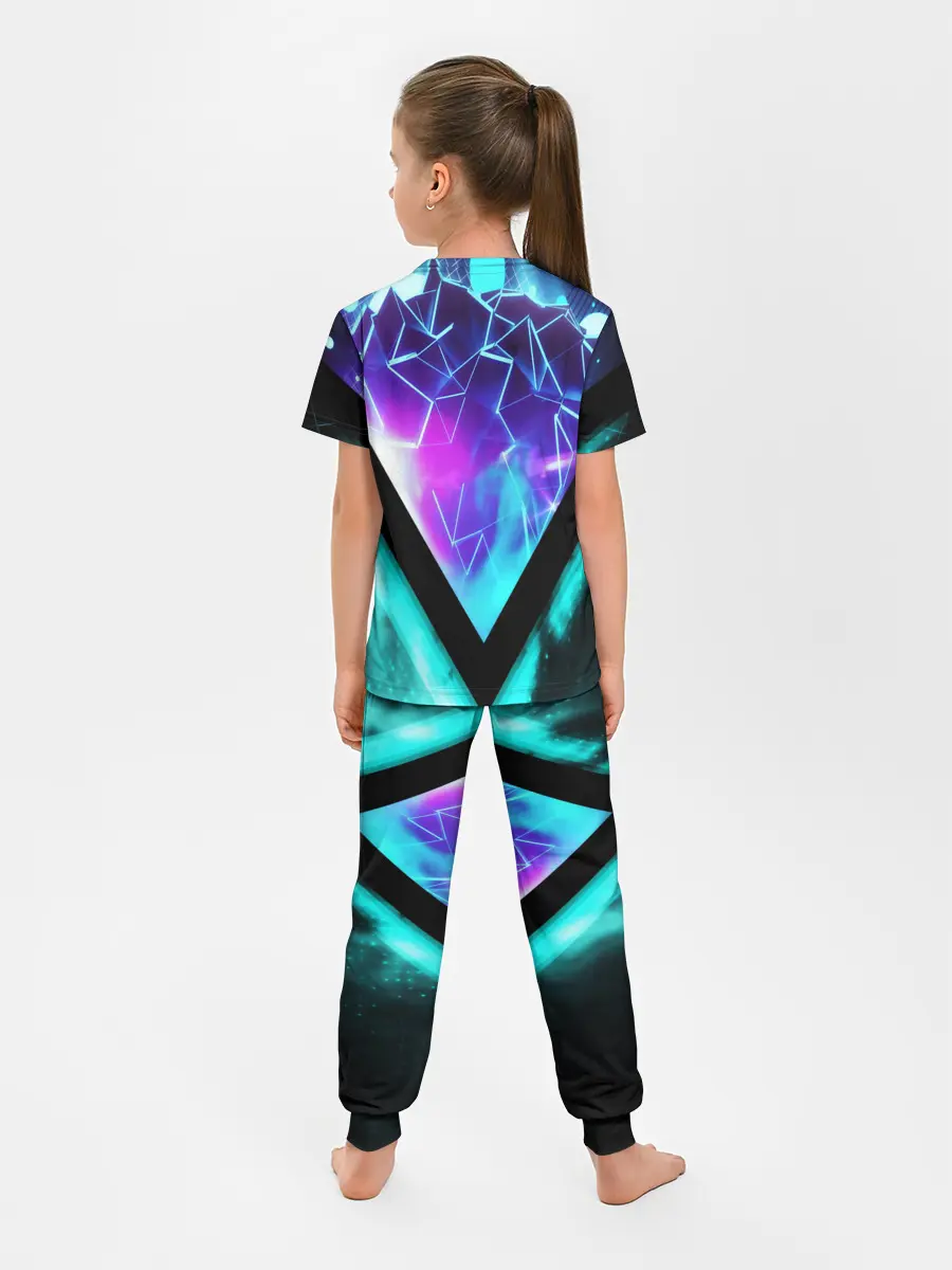 Детская пижама с брюками / NEON GEOMETRY