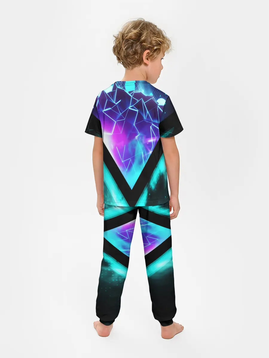 Детская пижама с брюками / NEON GEOMETRY