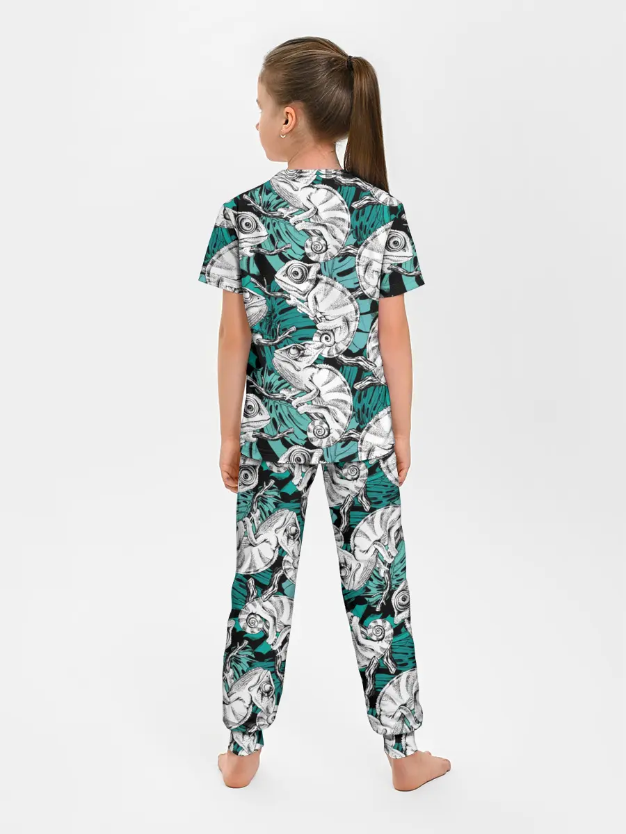 Детская пижама с брюками / Хамелеоны
