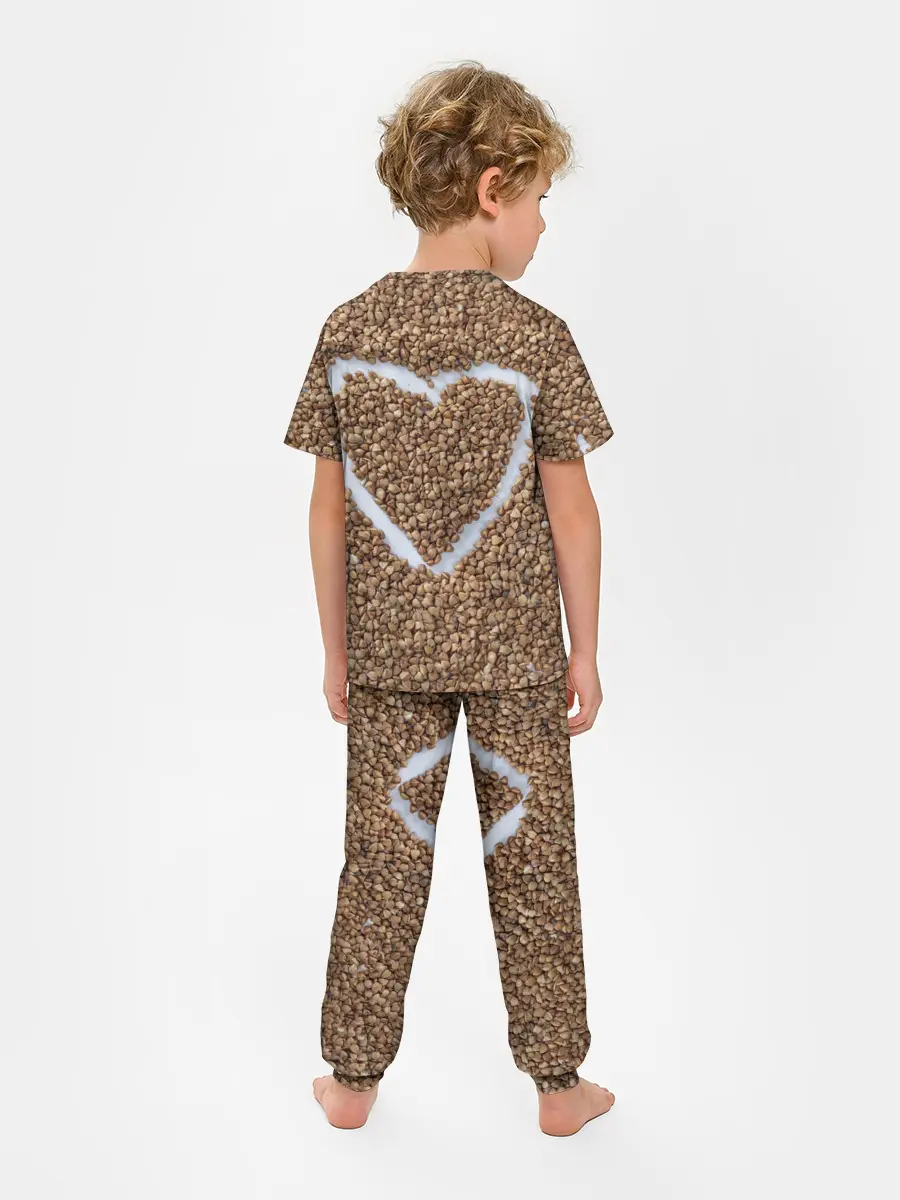 Детская пижама с брюками / i love гречка