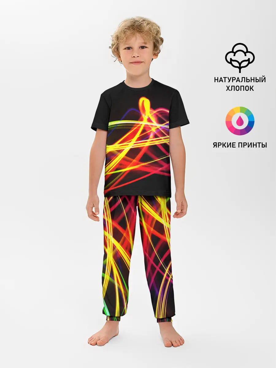 Детская пижама с брюками / АБСТРАКТНЫЕ ЛУЧИ