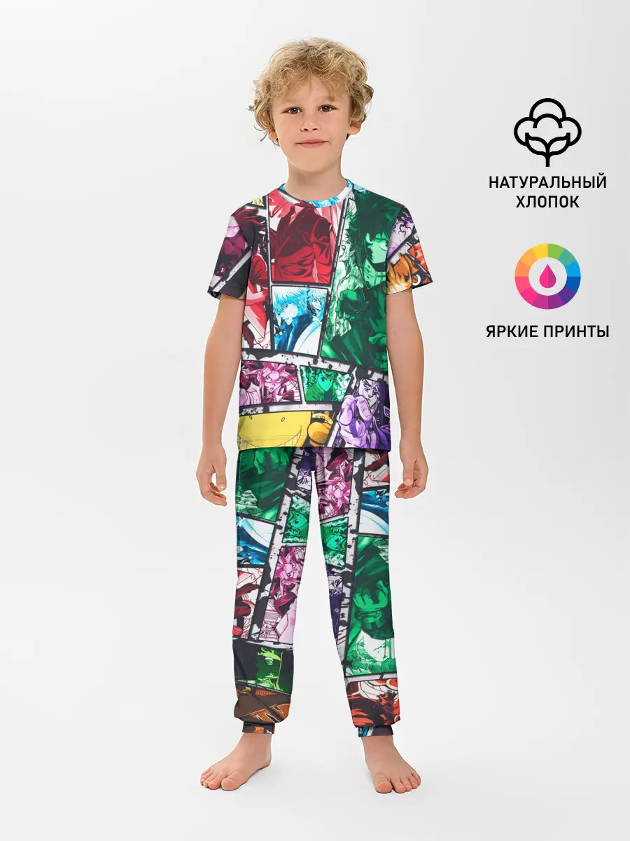 Детская пижама с брюками / EPIC MAIN ANIME CHARACTERS 3D!