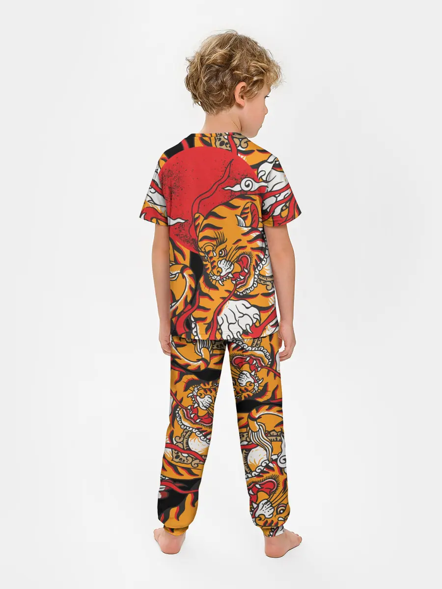 Детская пижама с брюками / Самурайский тигр