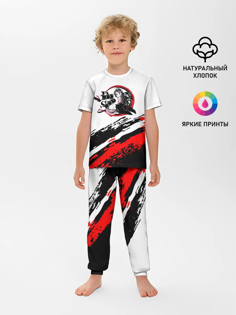 Детская пижама с брюками / Незуко Камадо | Клинок, рассекающий демонов