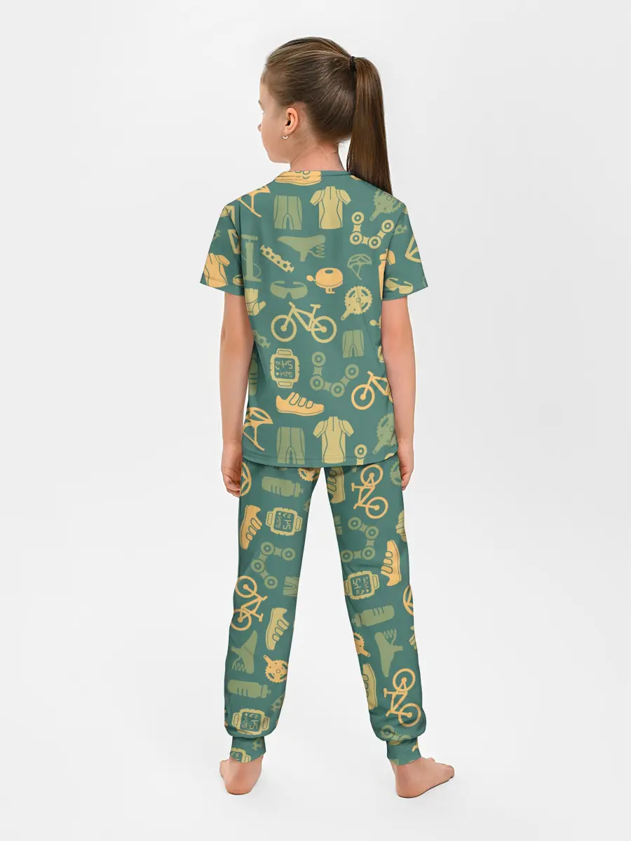 Детская пижама с брюками / Велосипедист