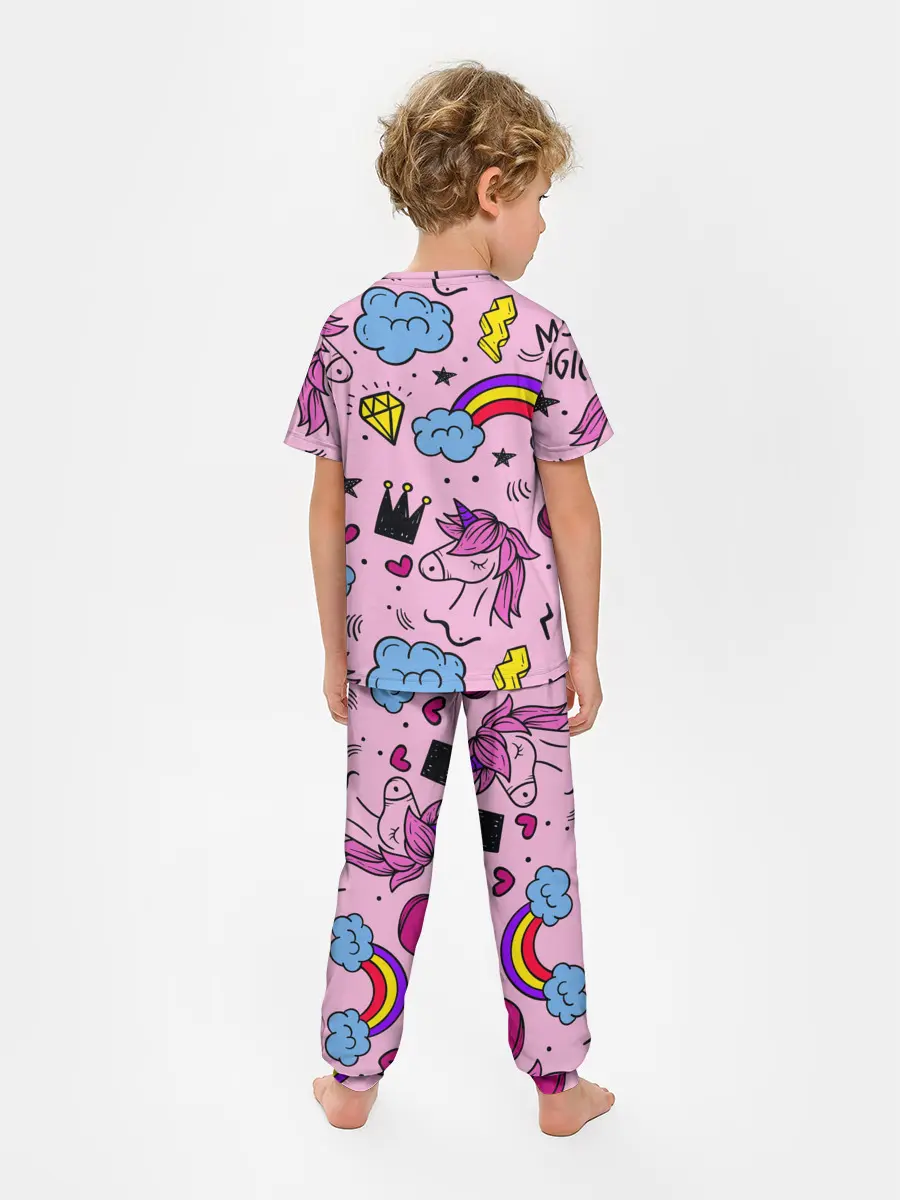 Детская пижама с брюками / Единороги