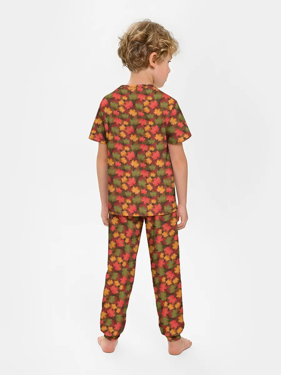 Детская пижама с брюками / Maple leaves