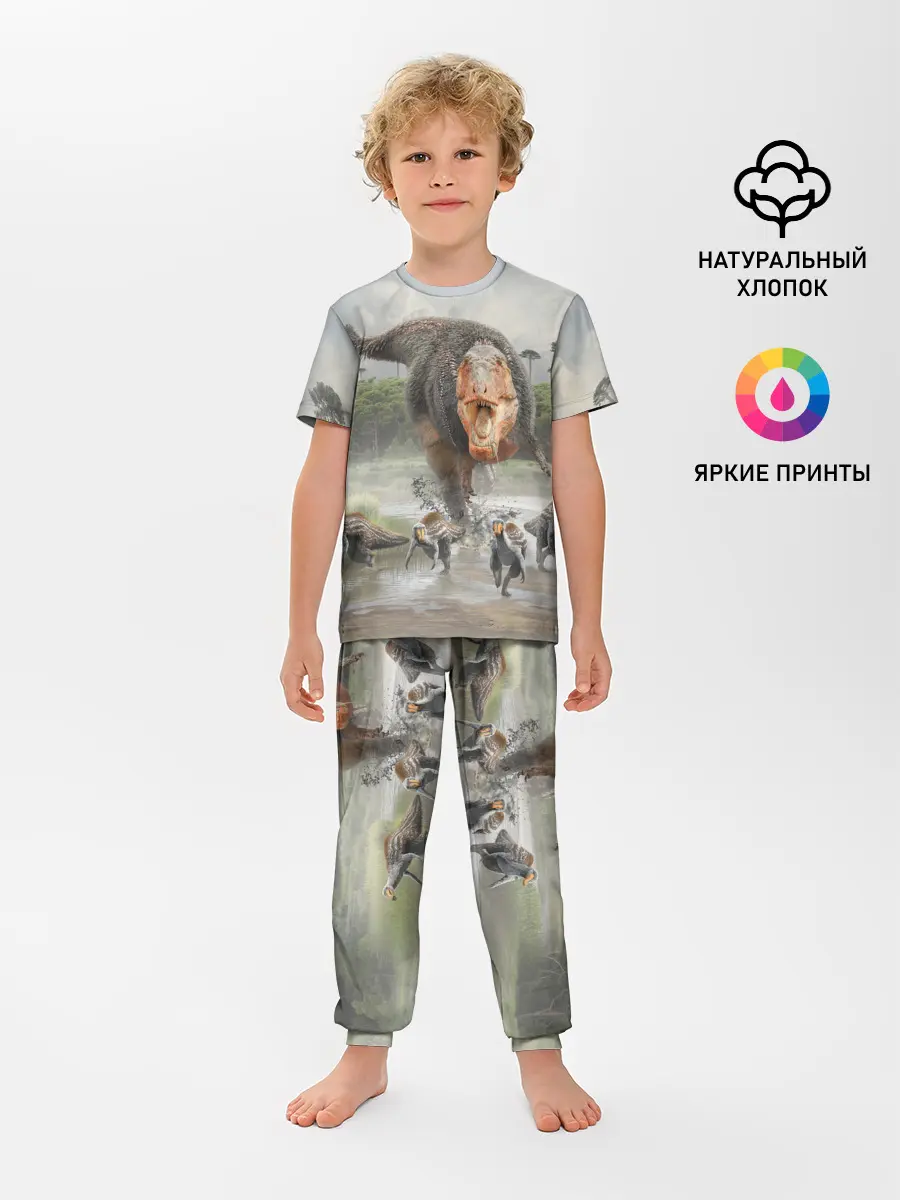Детская пижама с брюками / Т-Рекс | Динозавр | Dino